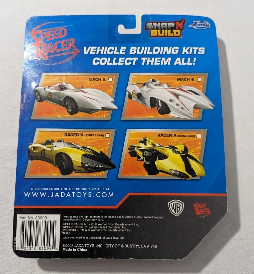 Speed Racer The Mach 5 Snap N' Build 4.5" Kit de construcción de autos de carreras de Jada Foto 2 de 2