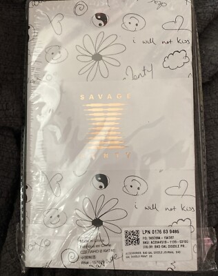 Savage X Fenty Dear Diary Bad Gal Doodle Journal CF6 White One Size (5x8.5'') NEW