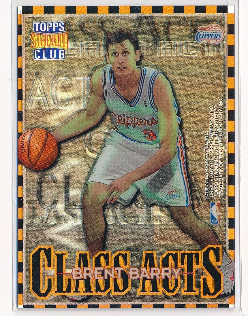 1996-1997 Topps Stadium Club Class Acts Refractor Brent Barry Gary Payton #CA3