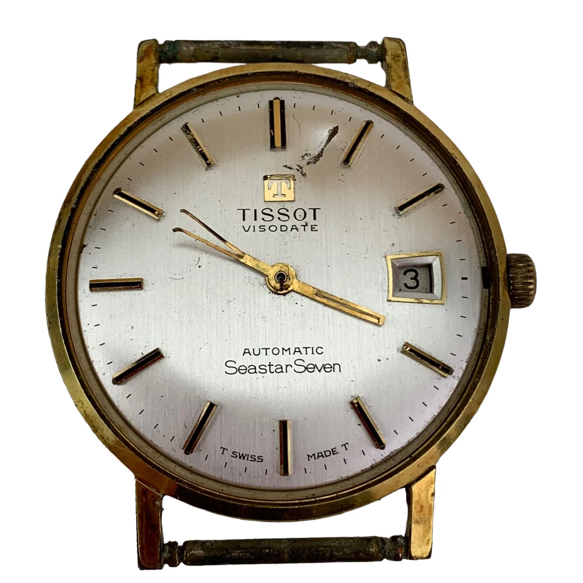 Tissot Visodate Seastar Seven Automatic VTG 1960s 784-2 RUNS PARTS REPAIR ONLY