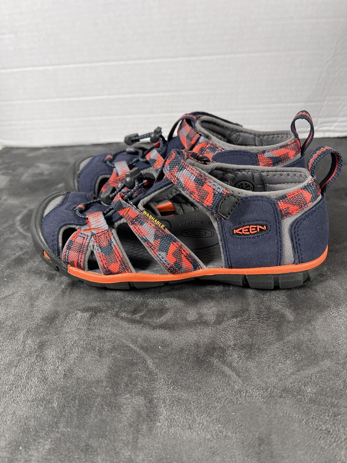 Sandali scarpe da trekking Keen blu arancione Seacamp 2 CNX Gargoyle giovani bambini taglia 2
