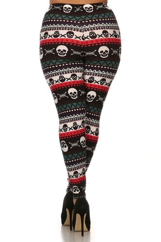 Womens Plus Size Graphic Print Pattern Buttery Soft Leggings - Picture 129 of 228