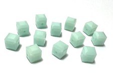 12 Pcs 6mm CUBES MINT ALABASTER GREEN SWAROVSKI CRYSTAL BEADS LOT