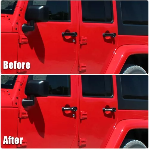 Aluminum Door Grab Handle Inserts Cover Trim for Jeep Wrangler JK 2007-2018 - Bild 38 von 46