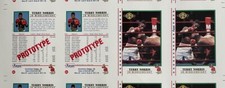 1991 Kayo Terry Norris Uncut Sheet 12 Prototype Cards
