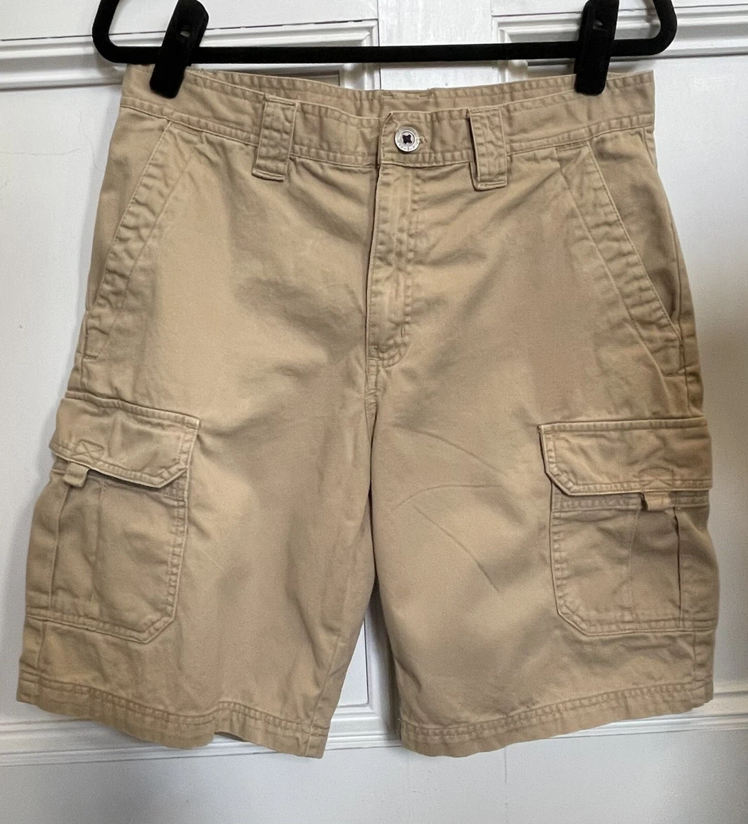 Mens 34 Columbia Cargo Shorts in Tan 34x10 Hiking Fishing Vtg Y2K Era Style  Dad