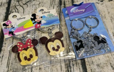 2x Disney Mickey Mouse Key Chain Ornament Charm Strap Minnie Gift