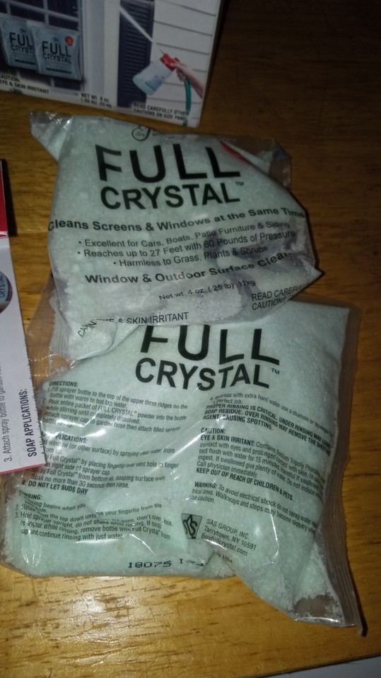 Full Crystal Window Cleaning Kit Rinse Free Glass Cleaner Spray Plus