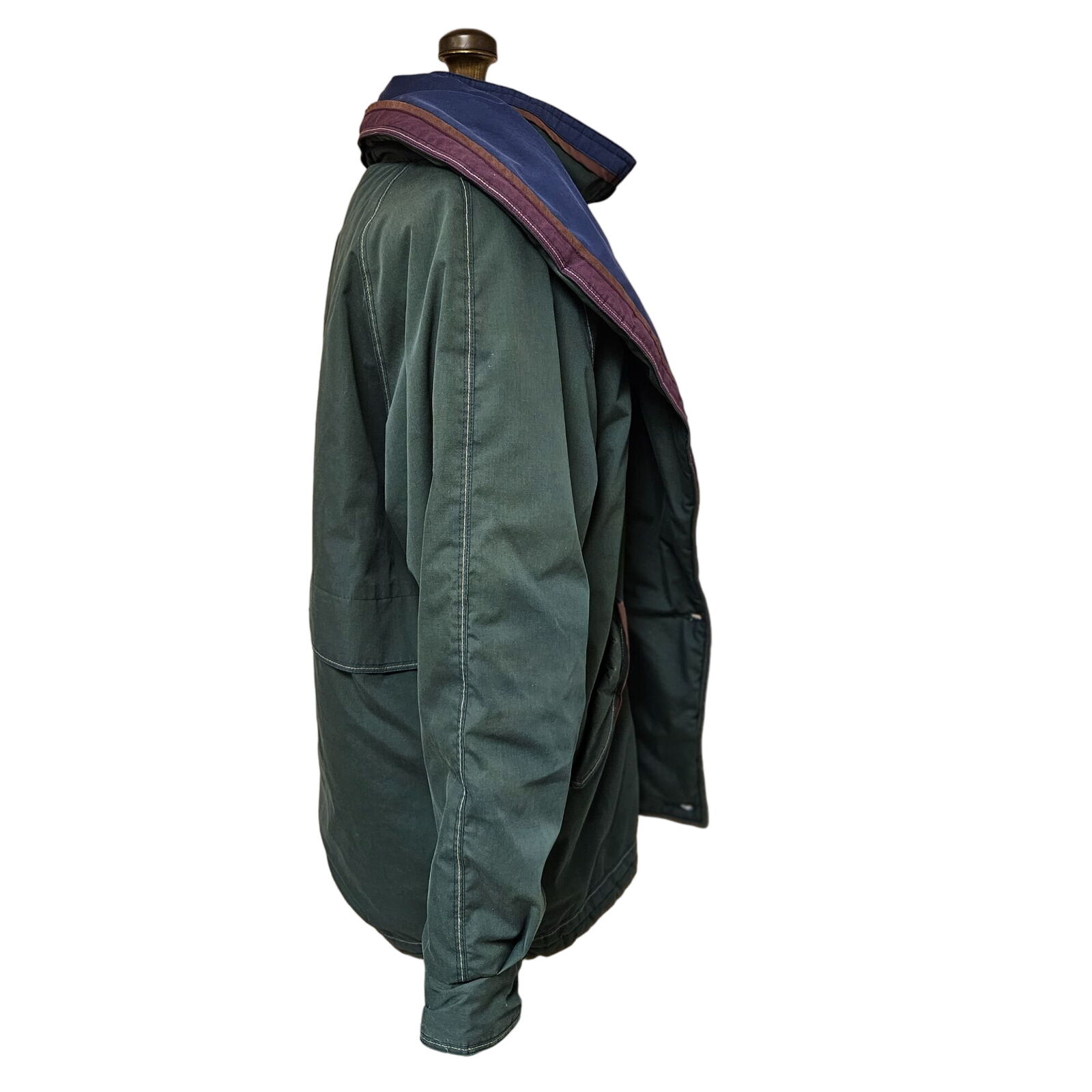 Vintage Andy Johns Coat Womens Small Green Zip Bu… - image 6
