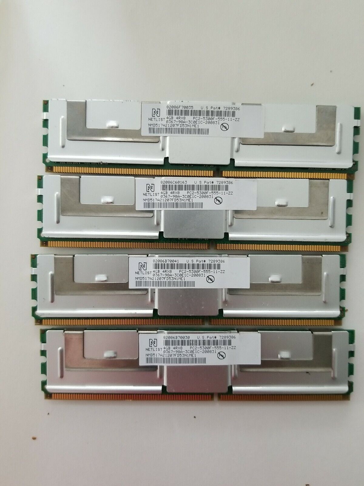 NMD517A21207FD53NIME1 16GB 4x4GB DDR2 PC2-5300F ECC REGISTERED FB-DIMM 4RX8