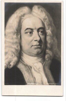 Georg Friedrich Händel frühe ungeteilte Rückseite Postkarte berühmter Komponist
