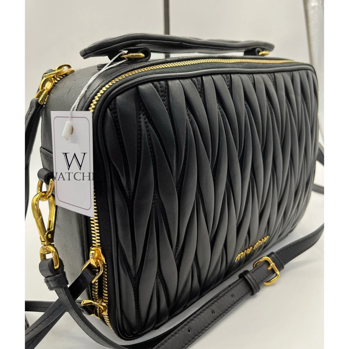 Miu miu double outlet zip crossbody