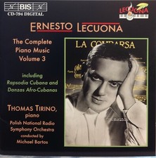 Ernesto Lecuona : Lecuona: Piano Music, Volume 3 CD 1996 BIS Like New