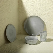 Atik Modern Stoneware 16-Piece Dinnerware Set, Plate and Bowl Set, Dish Set for