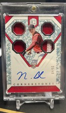 2019 CORNERSTONES #24 NICK SENZEL AUTOGRAPH PATCH CRYSTAL ROOKIE RC #25/49, REDS