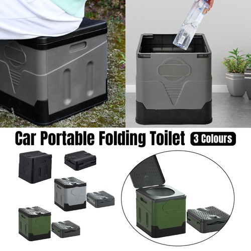 Portable Folding Car Toilet Outdoor Travel Emergency Plastic Lightweight Toilet - Picture 13 of 16