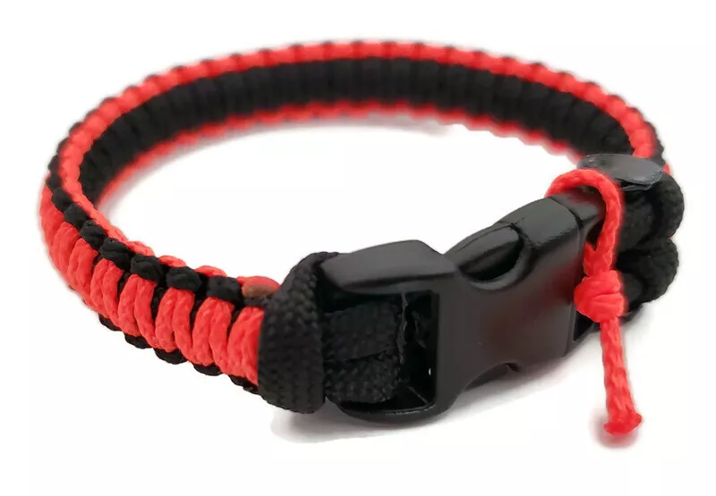 Paracord Bracelet Neon Orange & Black Micro Cord 550 U.S. Seller - Handmade