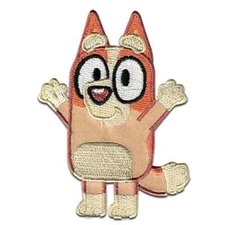 BBC Studios Iron On Patch Bluey Bingo Arms Up Leaping New Free Shipping