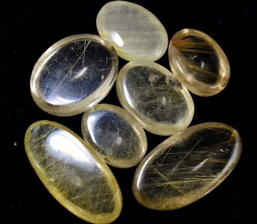 50ct Natural Golden Rutile Quartz Cabochon Gemstone For Ring Pendant Sizes V84-1 - Picture 3 of 5