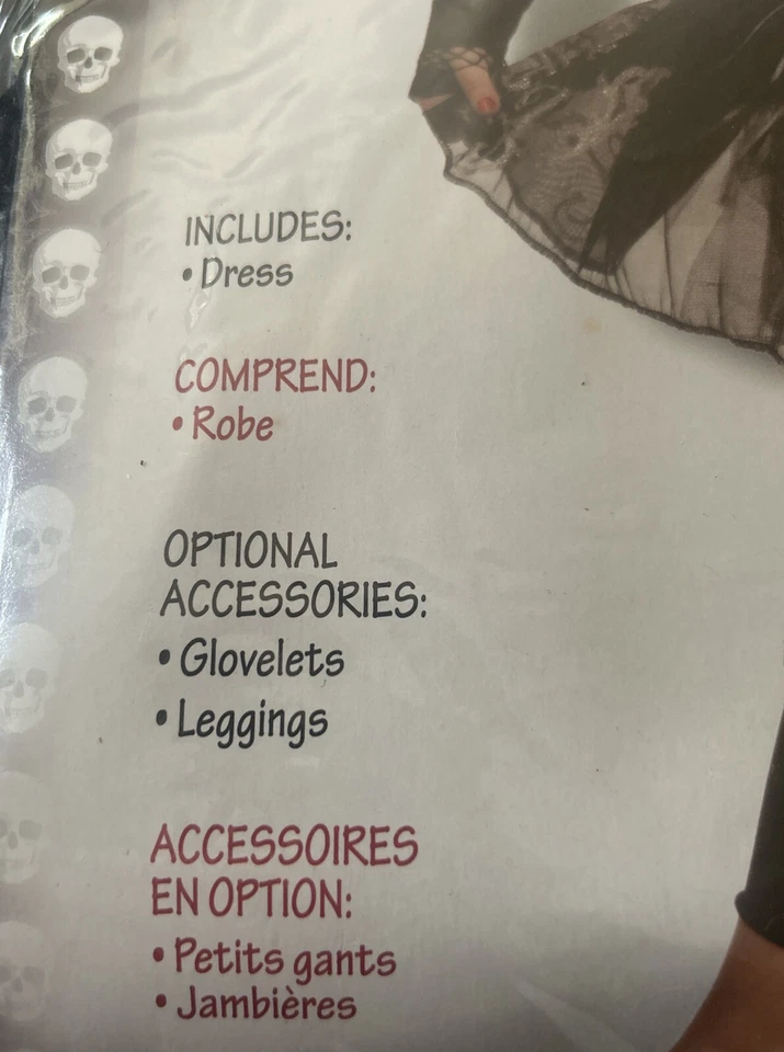 Forum Novelties 76408 Disfraz Bailarina Calavera Niños, Negro, Grande Foto 2 de 3