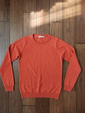 Woolovers Size XS Red Merino Wool Cashmere Sweater