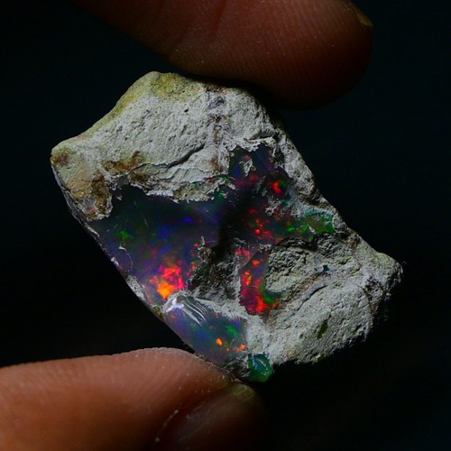 Black Opal Rough 15.10 Carats, Smoked Ethiopian Welo Opal Rough, Fire Opal Raw - Picture 4 of 5