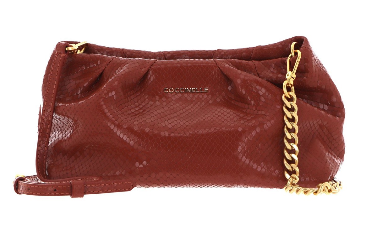 Coccinelle Pelle borsa a tracolla borsa da sera Ophelie Matelasse Handbag Bark grigio