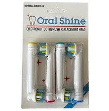 OralShine - Oral-B Electric Toothbrush Replacement Heads Pack of 4 - Value Pack