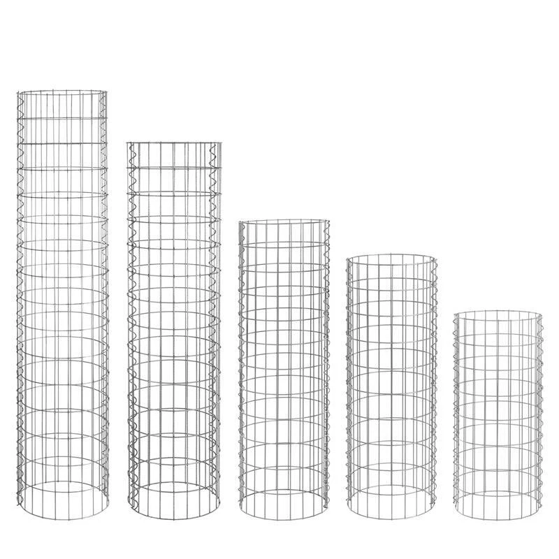 Gabionen Steinkorb Steingabionen Wand Draht Mauer Säule rund Zaun Gitter 1er/2er - Bild 2 von 4