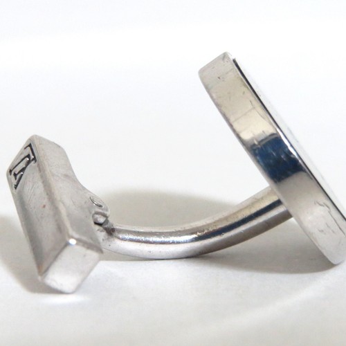 Auth Louis Vuitton Button de Manchette Fleur Cufflinks M64581 Sterling Silver Bl - Picture 15 of 20