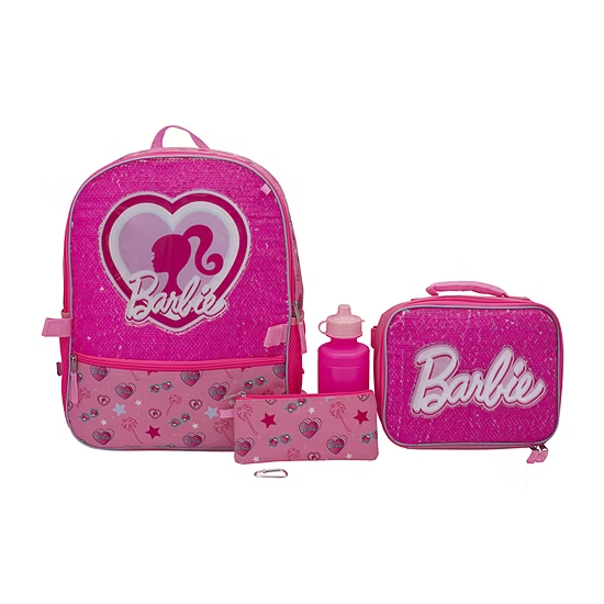 Barbie Backpack Sequin Top Lunch Box Purse Set Barbie Sequin Backpack Lunch Box Set | eBay main image 2
