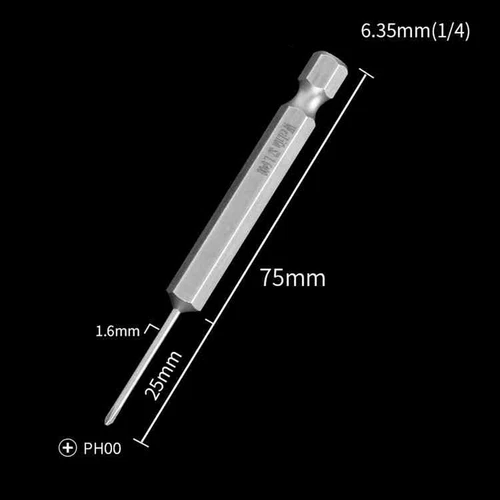 1/4" Magnetisch S2 Stahl Kreuzschlitz Bit PH00 PH0 PH1 PH2 Länge 50mm - 200mm - Picture 26 of 58