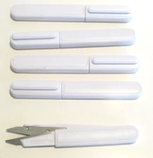 LOT OF 5 MINI SAFETY SNIPPER POCKET SCISSORS- IDEAL FOR TRAVEL