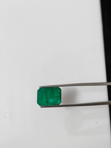 Natural GRS certified Green Emerald Gem Stone, 7.26 ct. Unheated beautiful stone - Picture 2 of 6