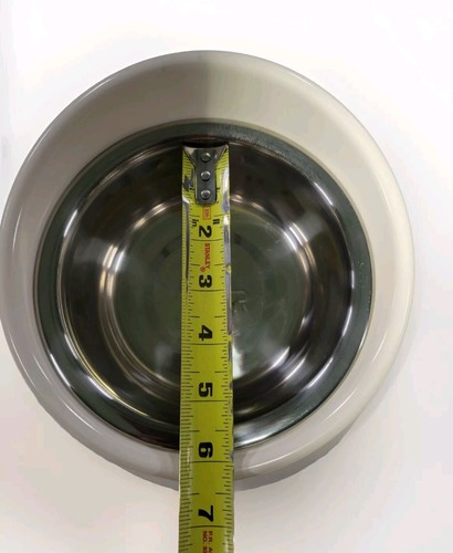 Super Pet Dog Raised Water/Food Bowls Ivory Medium Plastic/StainlessSteel 780ml - Picture 8 of 13