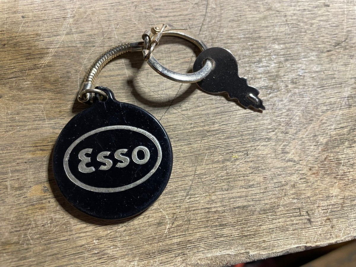 Vintage 1960's Esso Oil & Gas Company Numbered Happy Motoring Key
