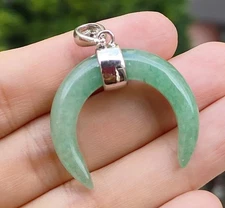 5pcs Natural Aventurine Gems Pendants  Amulet Magic Energy Luck Charm