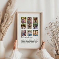 Best Friend Gift Frame, Personalised Best Friend Definition Print, Gift for Her