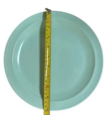VTG Prolon Melamine Melmac Ware Seafoam Mint Green 10" Round Dinner Plates Set/4