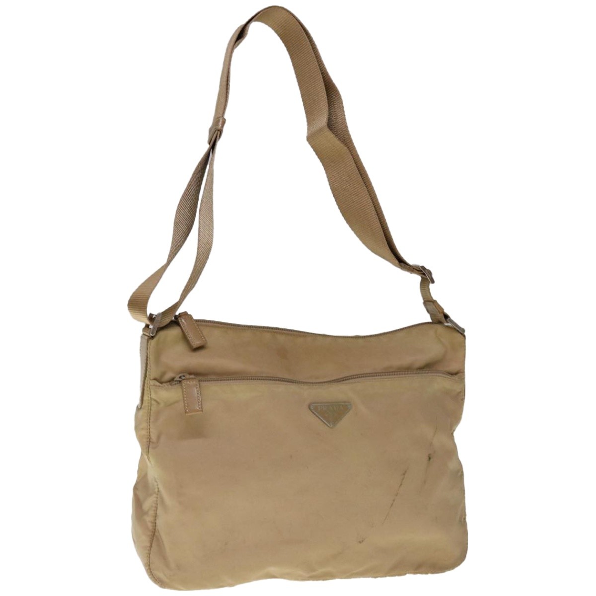 Prada Beige Synthetic Shoulder Bag Authentic