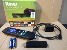 ROKU Streaming Stick 3800RW HD 1080p COMPLETE w/ Voice Remote USB Power Supply