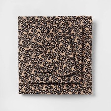 Queen Microfiber Sheet Set Neutral Floral: Polyester,Peached Finish,4-Piece Set