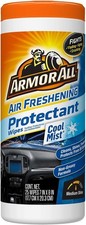 Armor All Air Freshening Protectant Wipes Renews vinyl rubber 25 Wipes Cool Mist