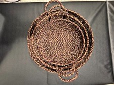 Wicker Nesting Baskets Stackable Set of 3. 10...