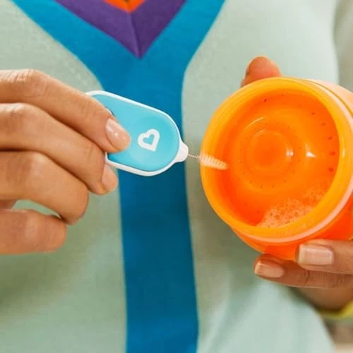 Juego de 4 cepillos de limpieza de botellas y tazas Munchkin clip desmontable ergonómico... Foto 2 de 4