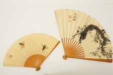 Small bamboo fans, folding fan, Japanese Sensu set from Kyoto 0225C18