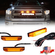 3pcs Amber Lens Led Grille Running Light Kit For 2014-21 Tundra Wtrd Pro Grill