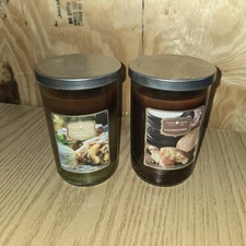 Goose Creek (2) 20oz Jar Candles 2 Wick Snickerdoodle Vanilla Apple Strudel Nwot
