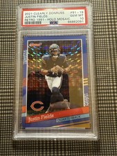 JUSTIN FIELDS 2021 CLEARLY DONRUSS RETRO 1991 HOLO MOSAIC PSA 10 BEARS RC