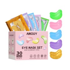 Amouy Eye Mask,30 Pairs for Dark Circles, Puffy 1 Count (Pack of 30), Pink 